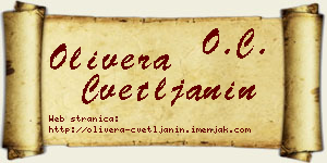 Olivera Cvetljanin vizit kartica
